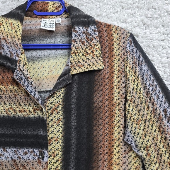 Parsley‎ & Sage Shirt Womens Medium Brown Button Up Earthy Forestcore Goblin - Picture 3 of 11